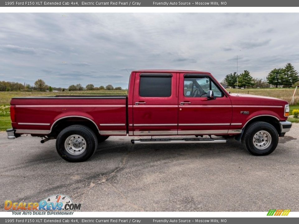 Electric Currant Red Pearl 1995 Ford F150 XLT Extended Cab 4x4 Photo #3