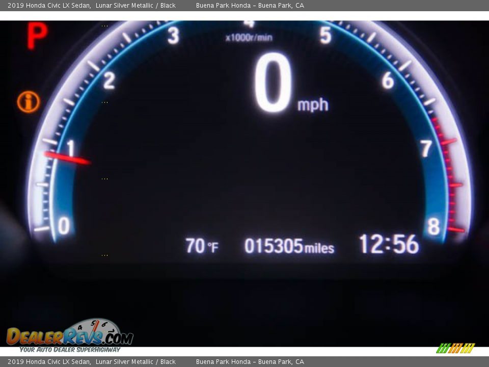 2019 Honda Civic LX Sedan Lunar Silver Metallic / Black Photo #6