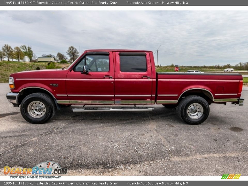 Electric Currant Red Pearl 1995 Ford F150 XLT Extended Cab 4x4 Photo #7