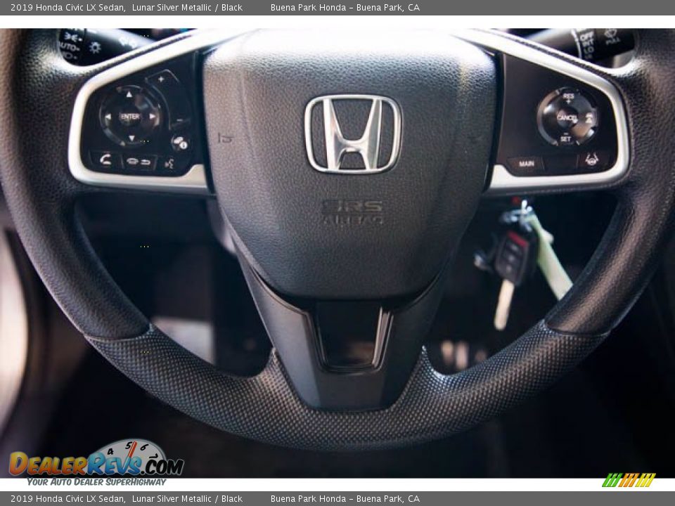 2019 Honda Civic LX Sedan Lunar Silver Metallic / Black Photo #15