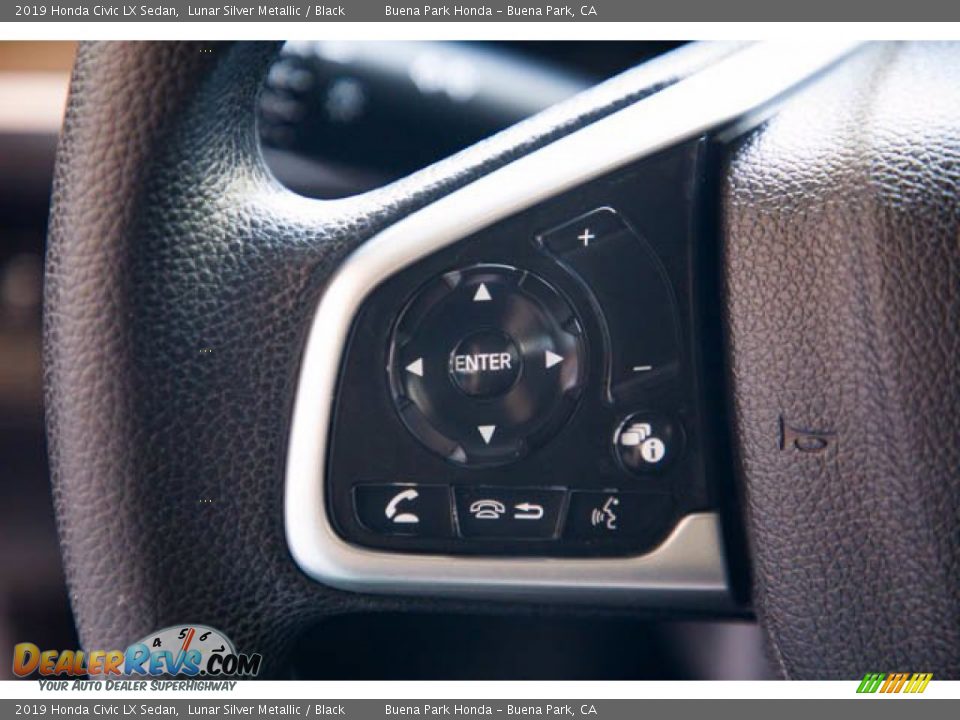 2019 Honda Civic LX Sedan Lunar Silver Metallic / Black Photo #16