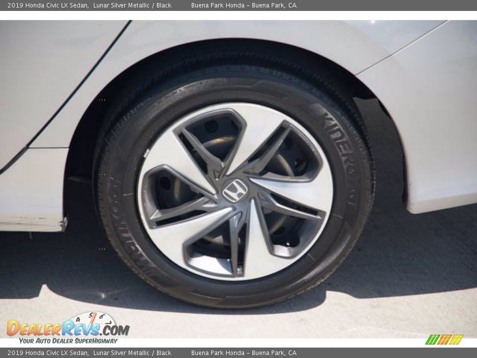 2019 Honda Civic LX Sedan Lunar Silver Metallic / Black Photo #36