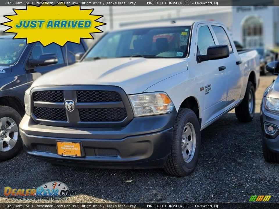 2020 Ram 1500 Tradesman Crew Cab 4x4 Bright White / Black/Diesel Gray Photo #1