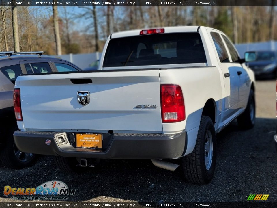 2020 Ram 1500 Tradesman Crew Cab 4x4 Bright White / Black/Diesel Gray Photo #3