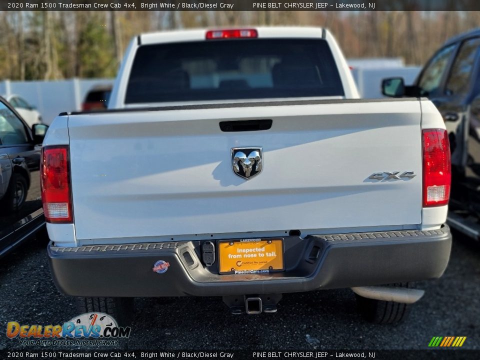 2020 Ram 1500 Tradesman Crew Cab 4x4 Bright White / Black/Diesel Gray Photo #4