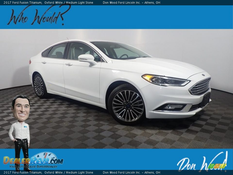 2017 Ford Fusion Titanium Oxford White / Medium Light Stone Photo #1