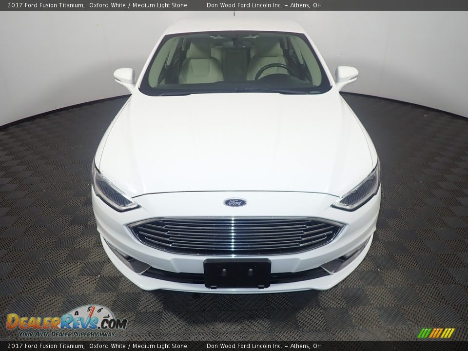 2017 Ford Fusion Titanium Oxford White / Medium Light Stone Photo #5