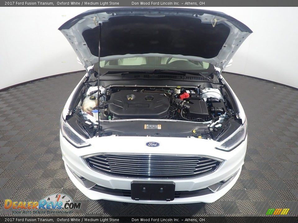 2017 Ford Fusion Titanium Oxford White / Medium Light Stone Photo #6
