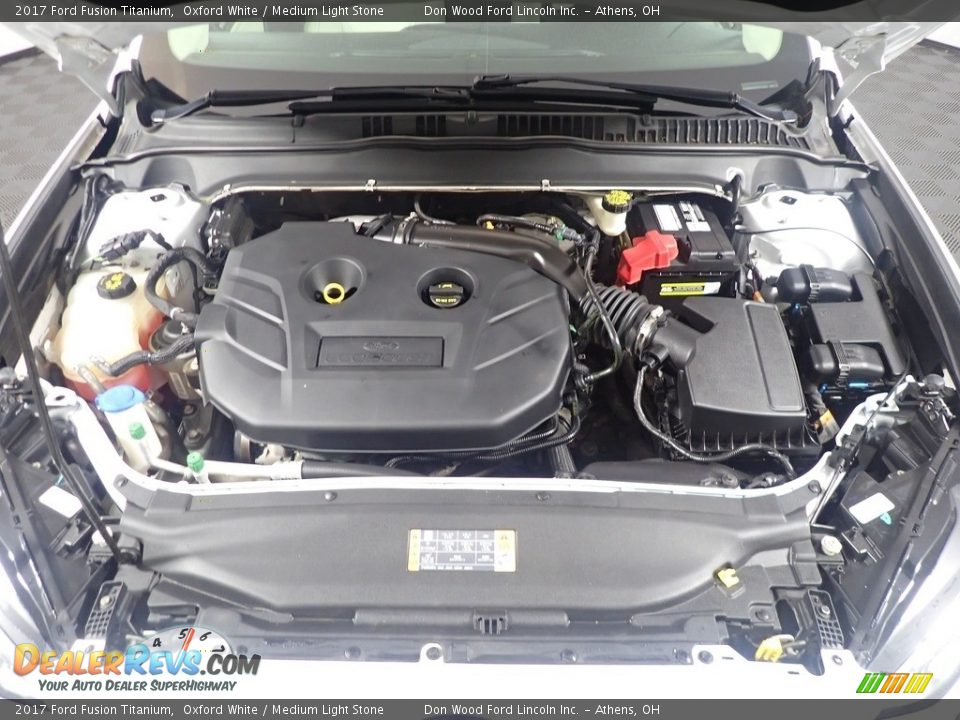 2017 Ford Fusion Titanium Oxford White / Medium Light Stone Photo #7