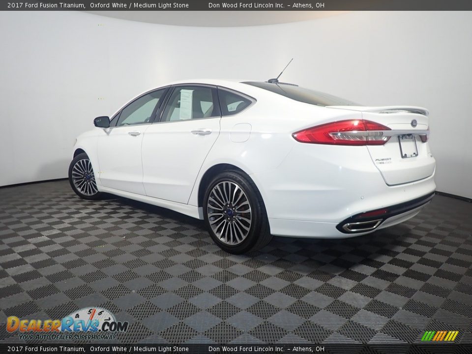 2017 Ford Fusion Titanium Oxford White / Medium Light Stone Photo #11