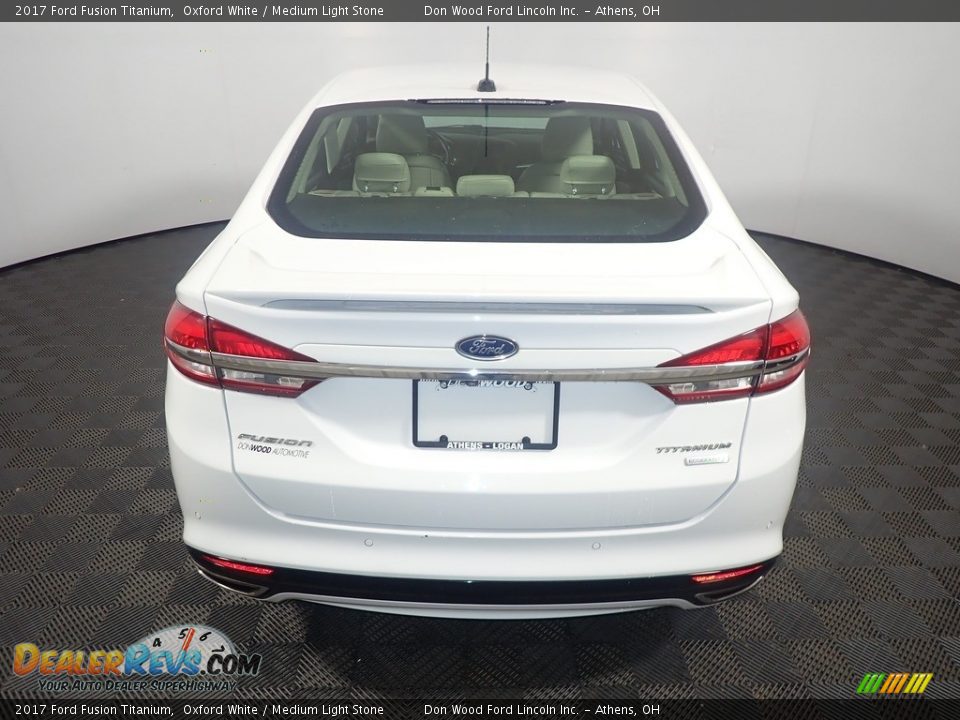 2017 Ford Fusion Titanium Oxford White / Medium Light Stone Photo #13