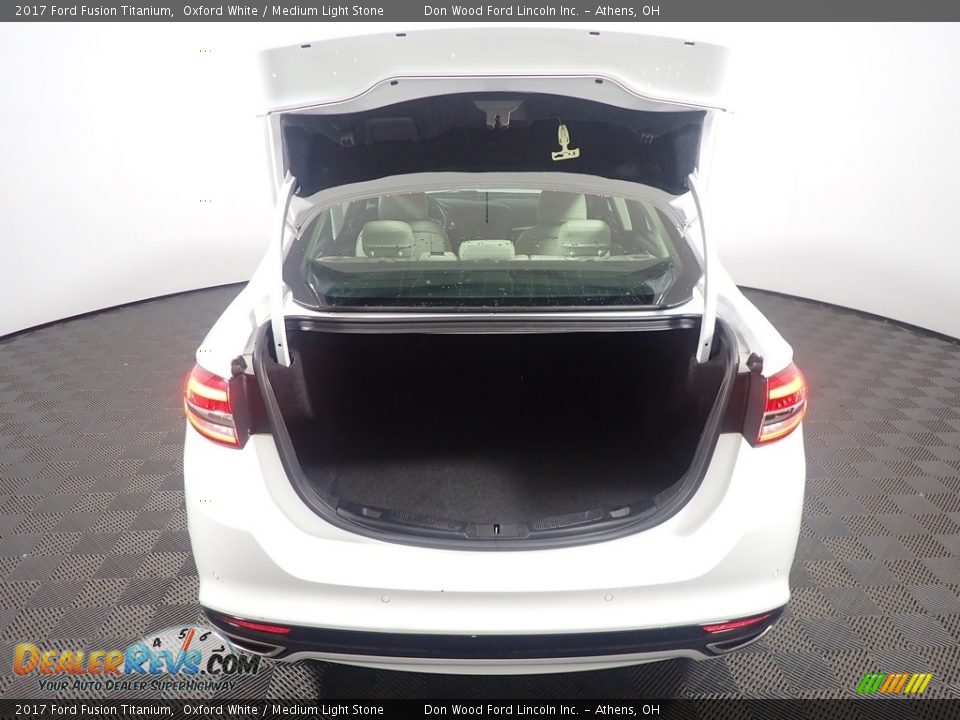 2017 Ford Fusion Titanium Oxford White / Medium Light Stone Photo #14
