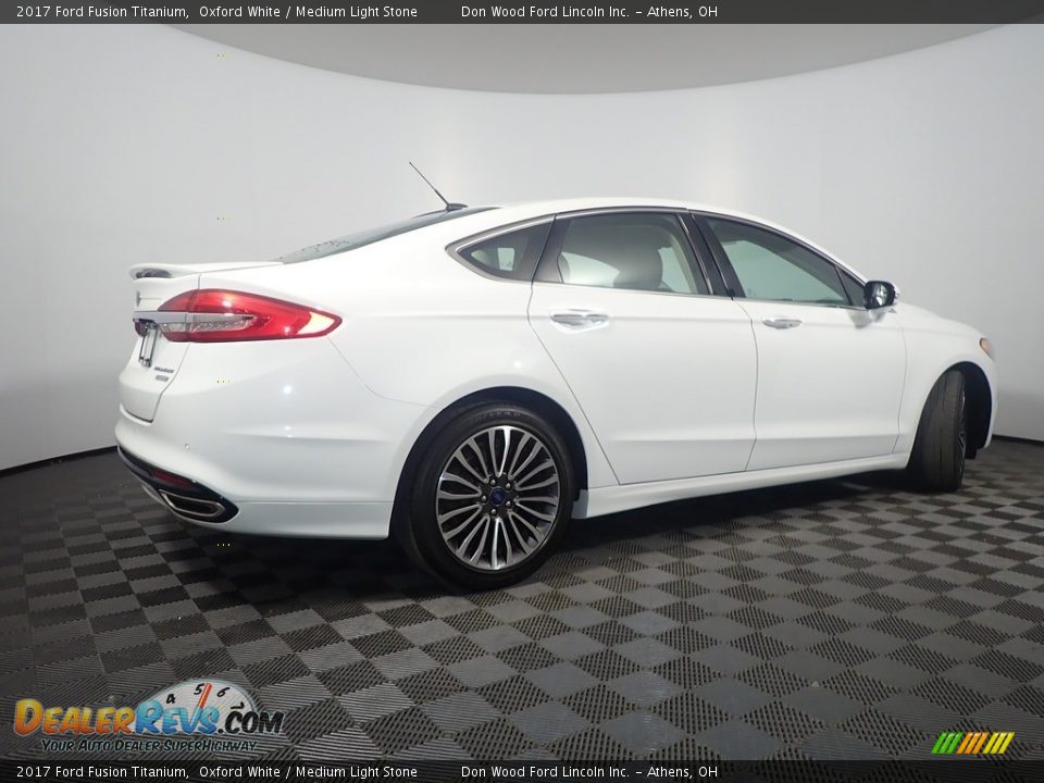 2017 Ford Fusion Titanium Oxford White / Medium Light Stone Photo #16