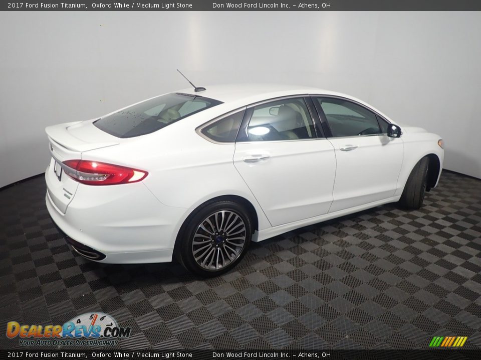 2017 Ford Fusion Titanium Oxford White / Medium Light Stone Photo #17