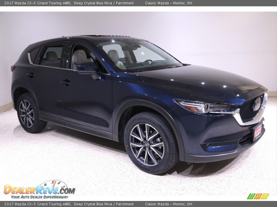 2017 Mazda CX-5 Grand Touring AWD Deep Crystal Blue Mica / Parchment Photo #1