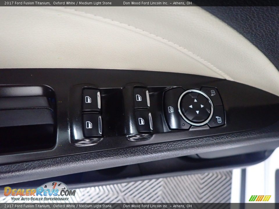 2017 Ford Fusion Titanium Oxford White / Medium Light Stone Photo #25