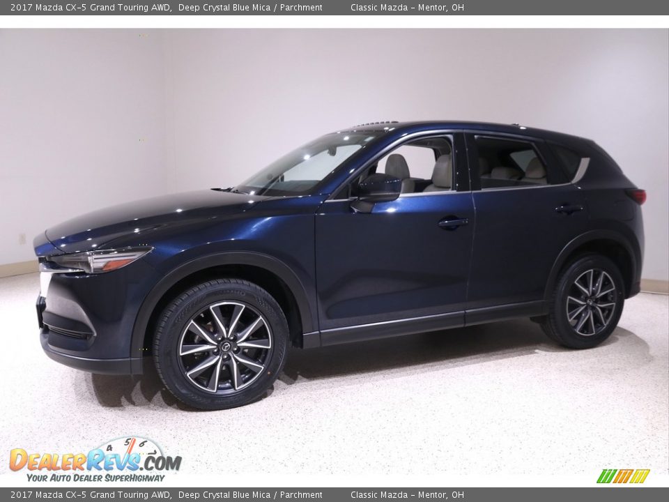 2017 Mazda CX-5 Grand Touring AWD Deep Crystal Blue Mica / Parchment Photo #3