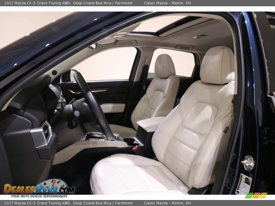 2017 Mazda CX-5 Grand Touring AWD Deep Crystal Blue Mica / Parchment Photo #5