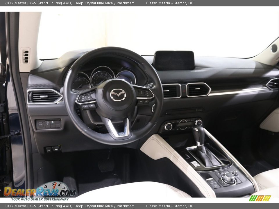 2017 Mazda CX-5 Grand Touring AWD Deep Crystal Blue Mica / Parchment Photo #6