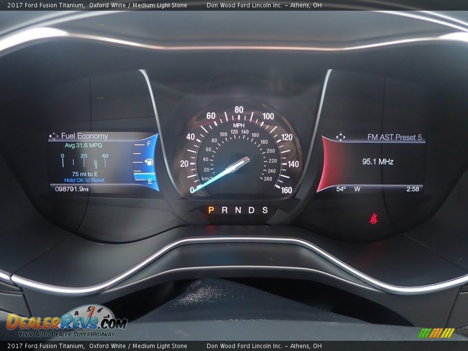 2017 Ford Fusion Titanium Oxford White / Medium Light Stone Photo #30