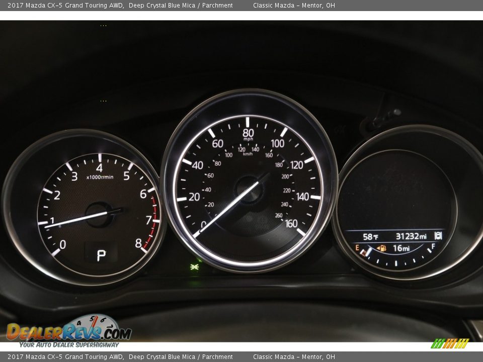 2017 Mazda CX-5 Grand Touring AWD Deep Crystal Blue Mica / Parchment Photo #8