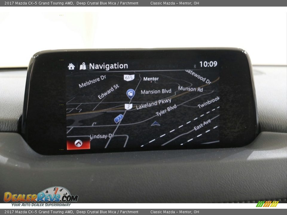 2017 Mazda CX-5 Grand Touring AWD Deep Crystal Blue Mica / Parchment Photo #10