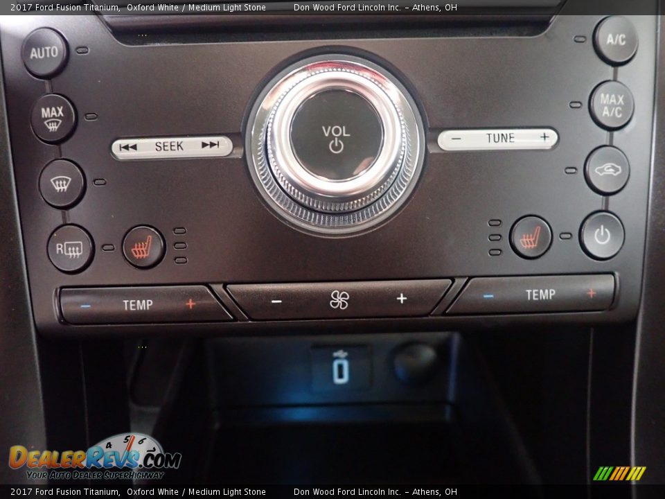 2017 Ford Fusion Titanium Oxford White / Medium Light Stone Photo #34