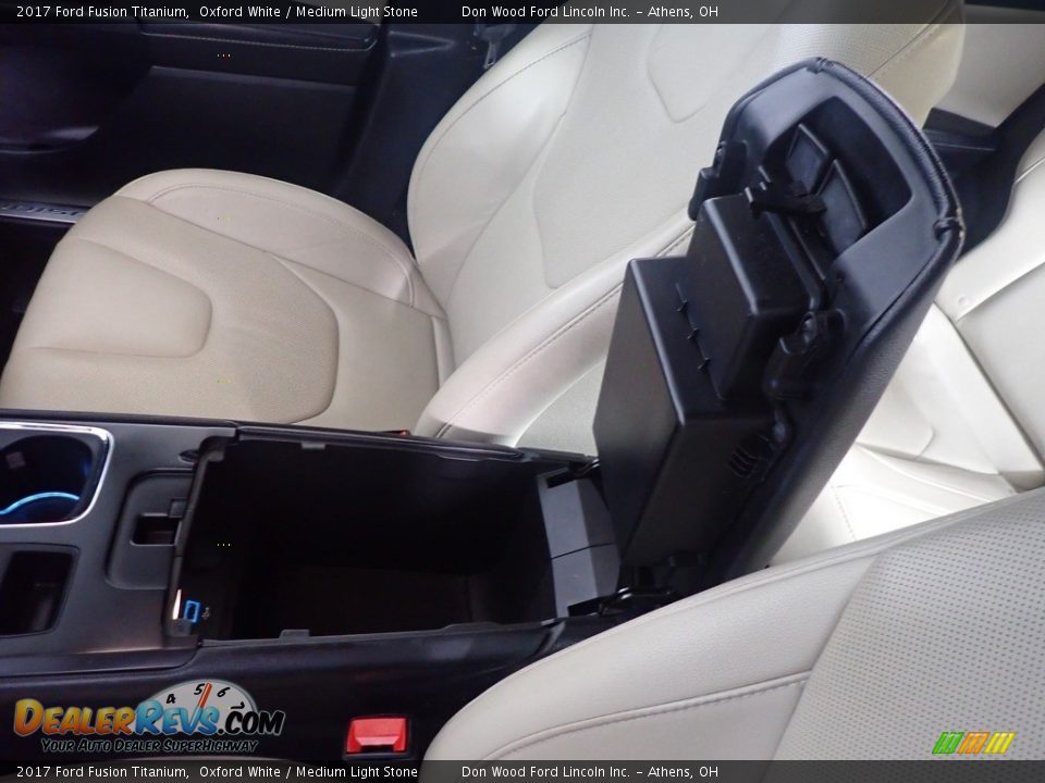 2017 Ford Fusion Titanium Oxford White / Medium Light Stone Photo #36