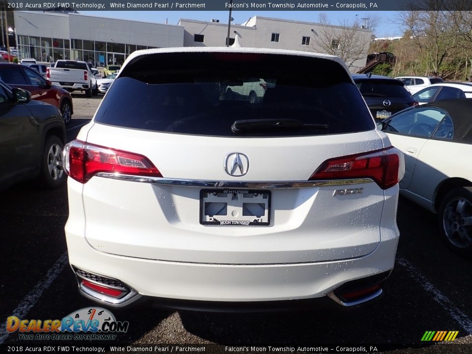 2018 Acura RDX FWD Technology White Diamond Pearl / Parchment Photo #3