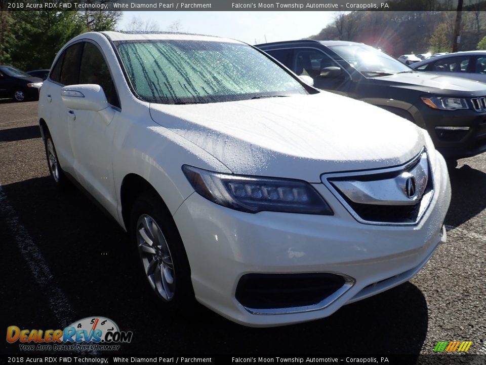 2018 Acura RDX FWD Technology White Diamond Pearl / Parchment Photo #5