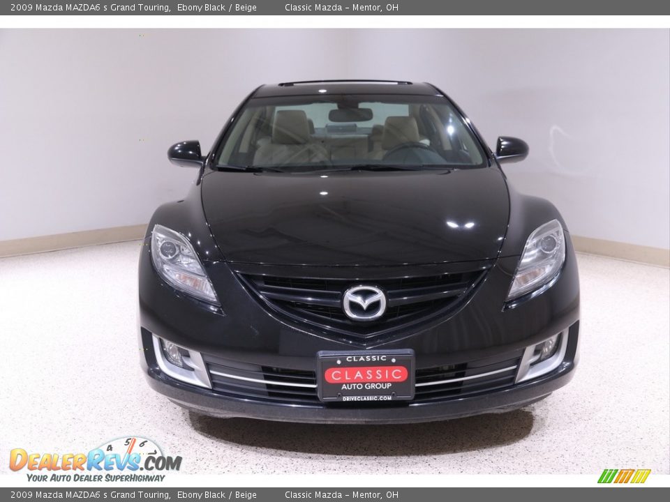 2009 Mazda MAZDA6 s Grand Touring Ebony Black / Beige Photo #2