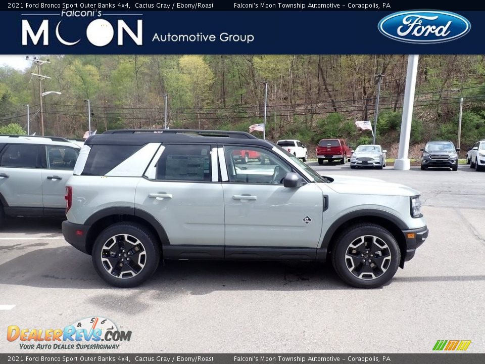 2021 Ford Bronco Sport Outer Banks 4x4 Cactus Gray / Ebony/Roast Photo #1