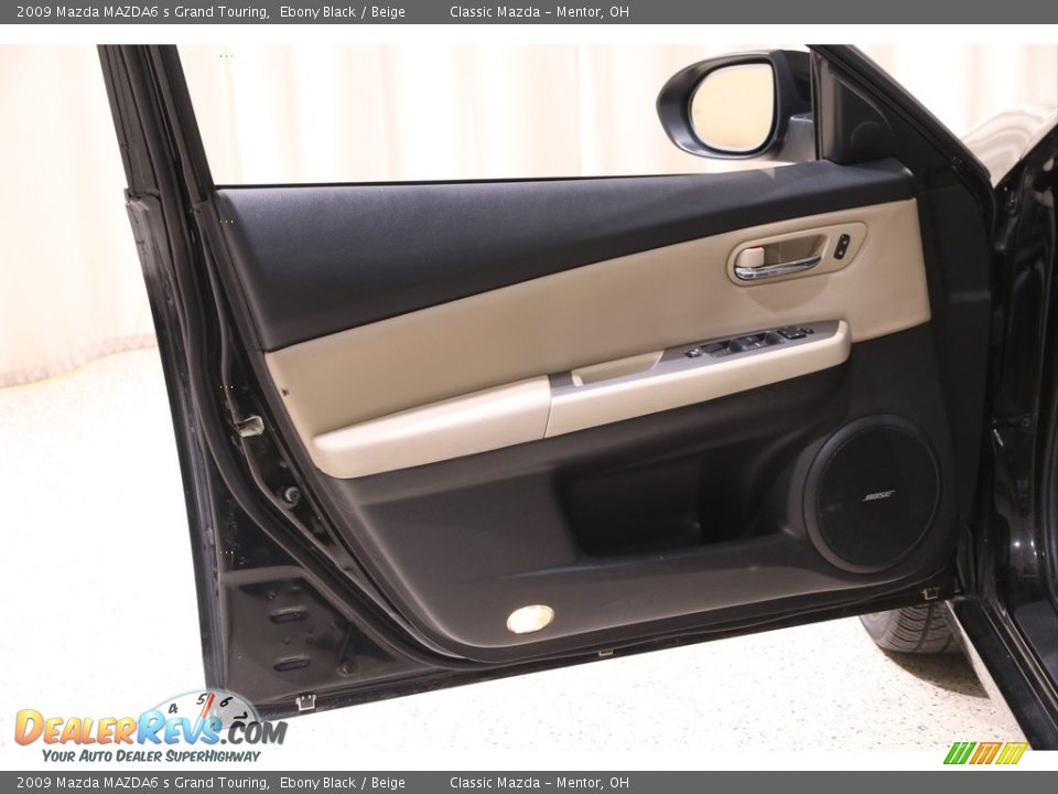 2009 Mazda MAZDA6 s Grand Touring Ebony Black / Beige Photo #4