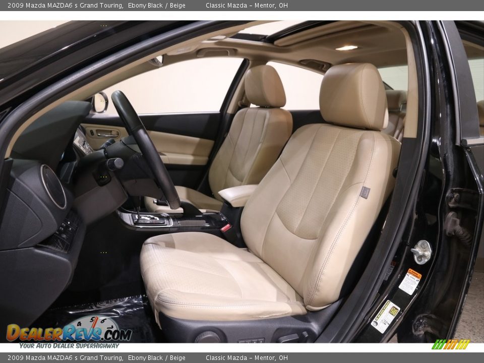 2009 Mazda MAZDA6 s Grand Touring Ebony Black / Beige Photo #5