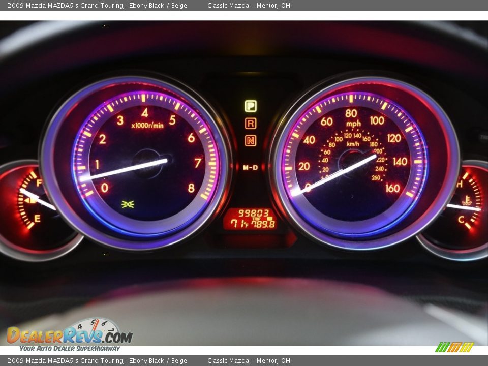 2009 Mazda MAZDA6 s Grand Touring Ebony Black / Beige Photo #8