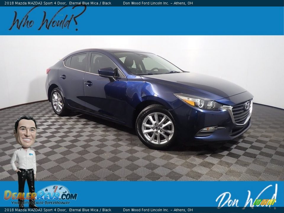2018 Mazda MAZDA3 Sport 4 Door Eternal Blue Mica / Black Photo #1