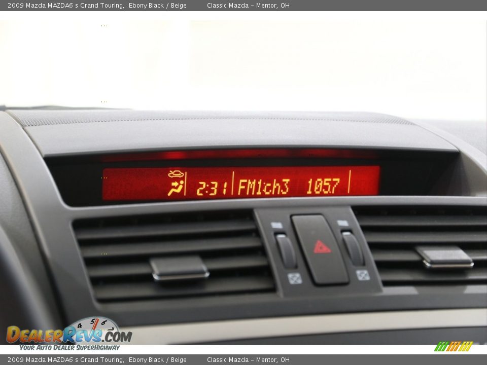 2009 Mazda MAZDA6 s Grand Touring Ebony Black / Beige Photo #10