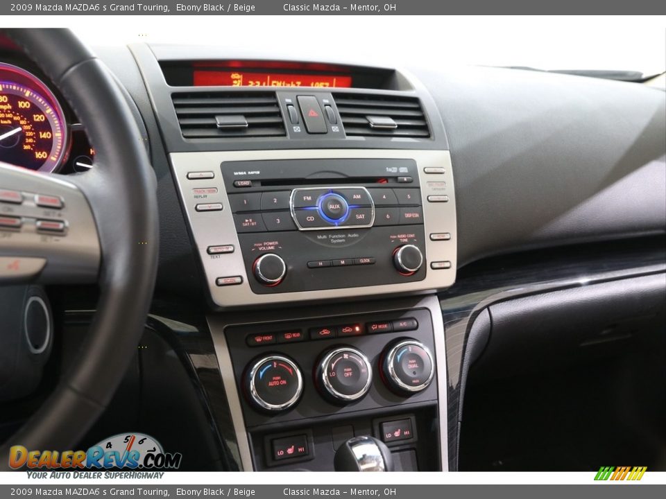 2009 Mazda MAZDA6 s Grand Touring Ebony Black / Beige Photo #11