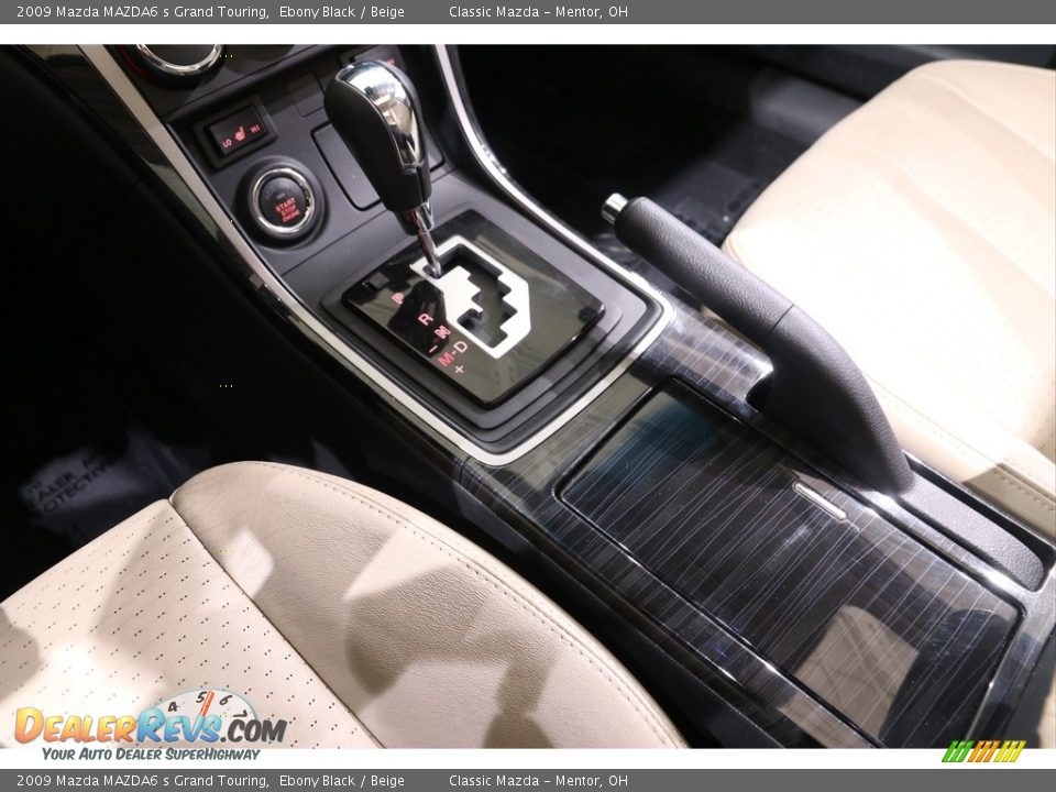 2009 Mazda MAZDA6 s Grand Touring Ebony Black / Beige Photo #12