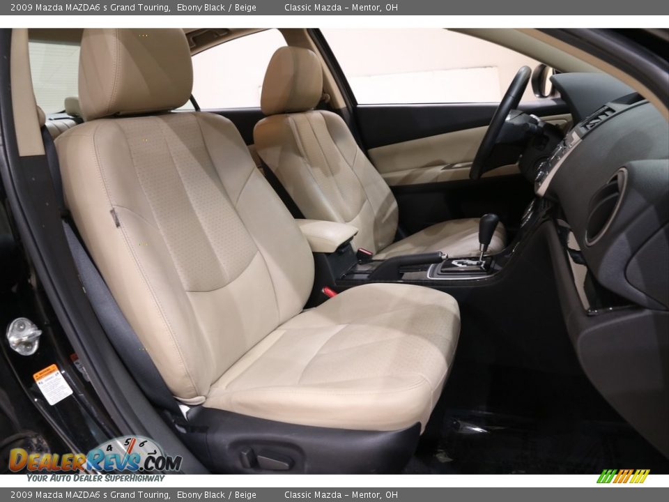 2009 Mazda MAZDA6 s Grand Touring Ebony Black / Beige Photo #14