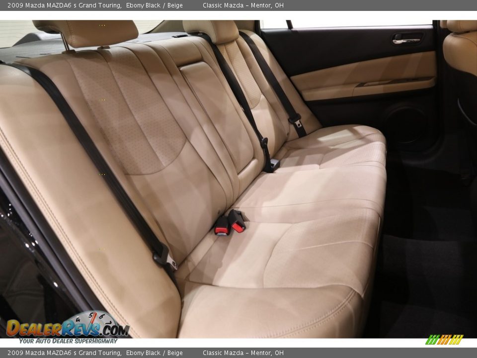 2009 Mazda MAZDA6 s Grand Touring Ebony Black / Beige Photo #15