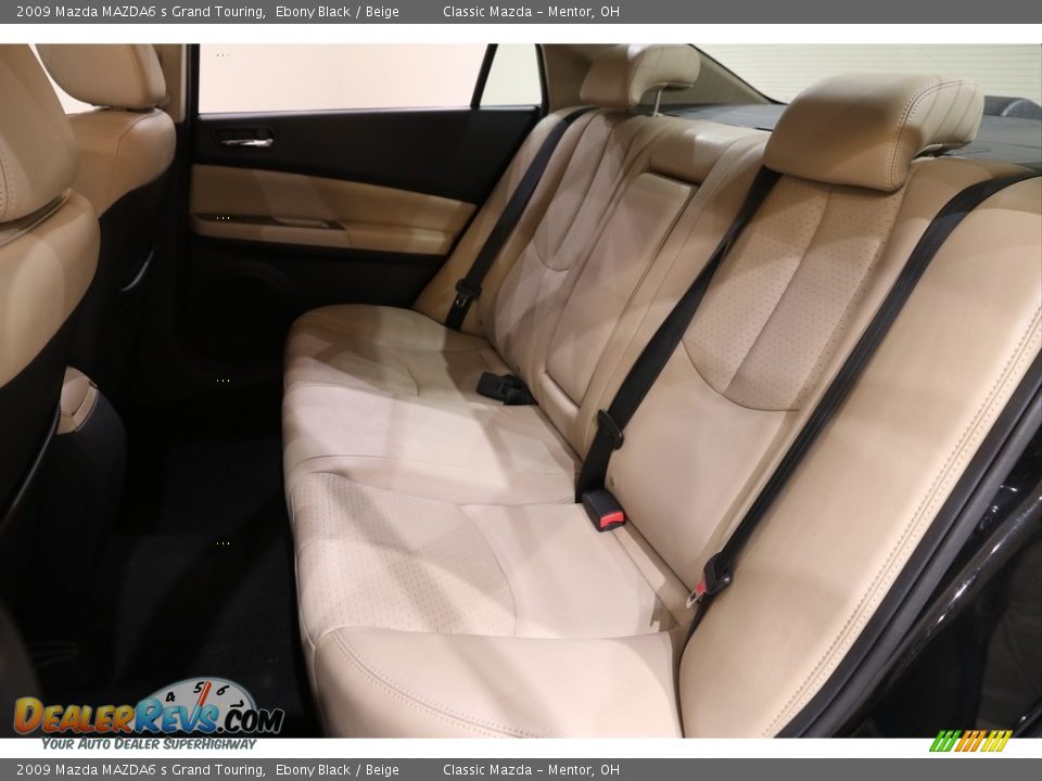 2009 Mazda MAZDA6 s Grand Touring Ebony Black / Beige Photo #16