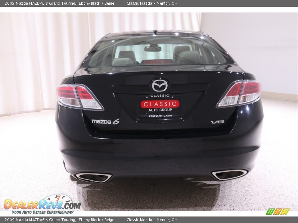 2009 Mazda MAZDA6 s Grand Touring Ebony Black / Beige Photo #17