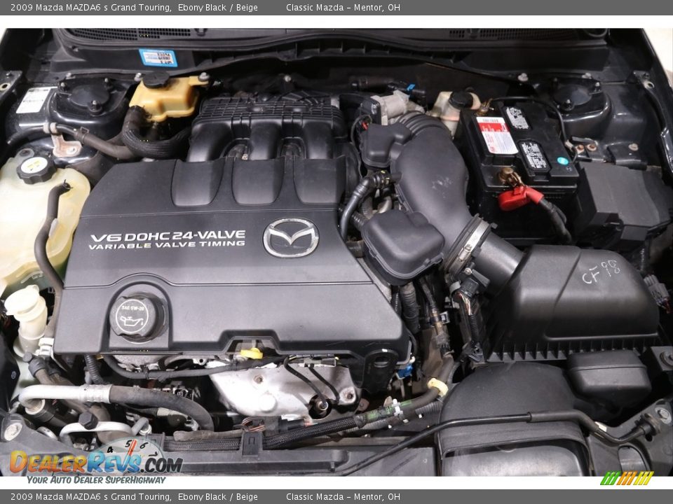 2009 Mazda MAZDA6 s Grand Touring Ebony Black / Beige Photo #18