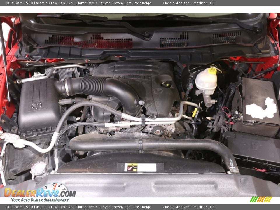 2014 Ram 1500 Laramie Crew Cab 4x4 Flame Red / Canyon Brown/Light Frost Beige Photo #20