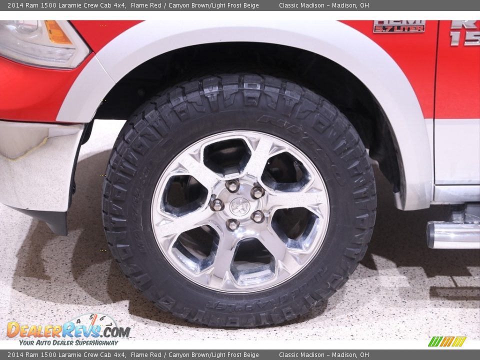 2014 Ram 1500 Laramie Crew Cab 4x4 Flame Red / Canyon Brown/Light Frost Beige Photo #21