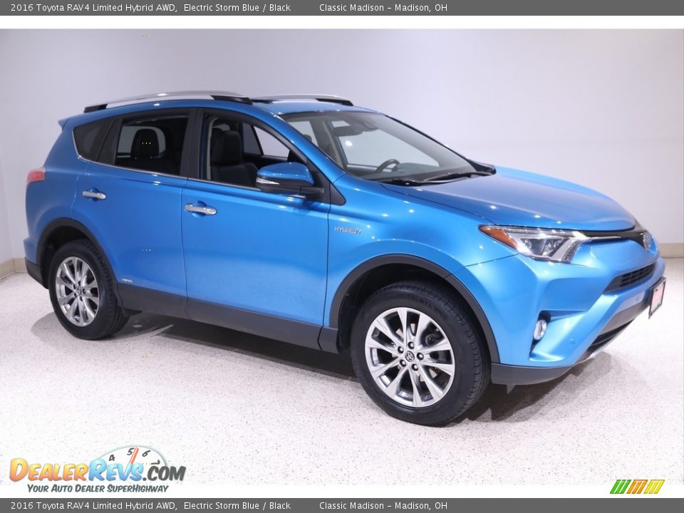 2016 Toyota RAV4 Limited Hybrid AWD Electric Storm Blue / Black Photo #1