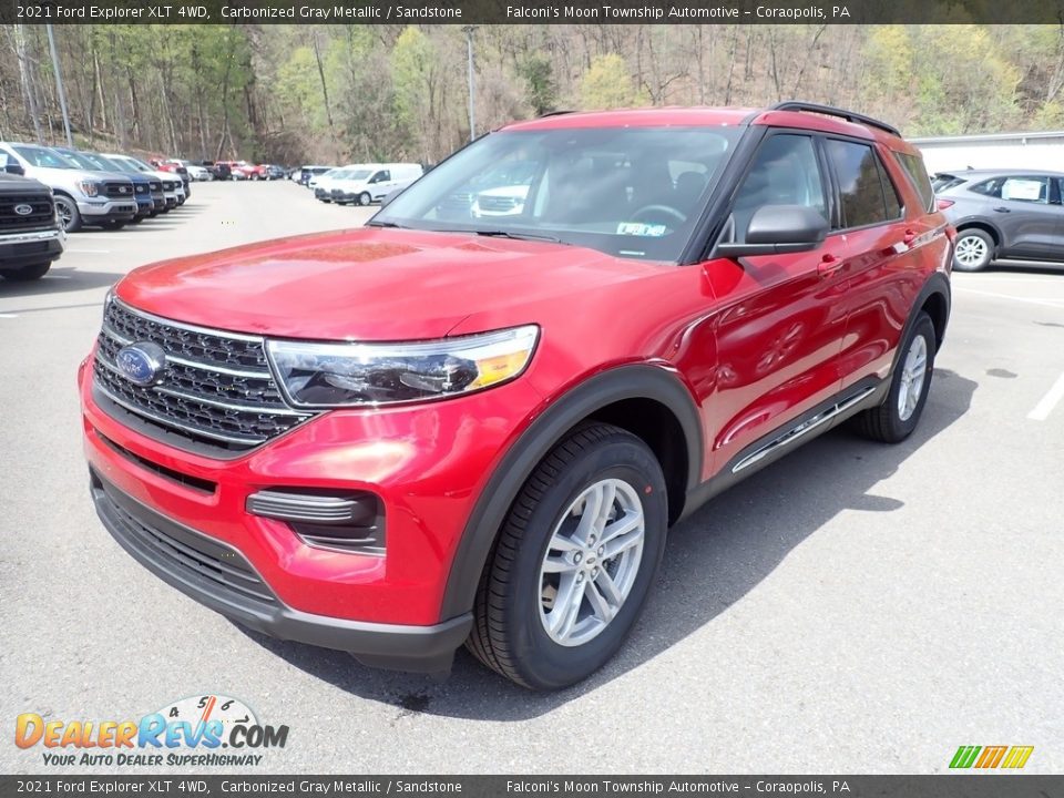 2021 Ford Explorer XLT 4WD Carbonized Gray Metallic / Sandstone Photo #5