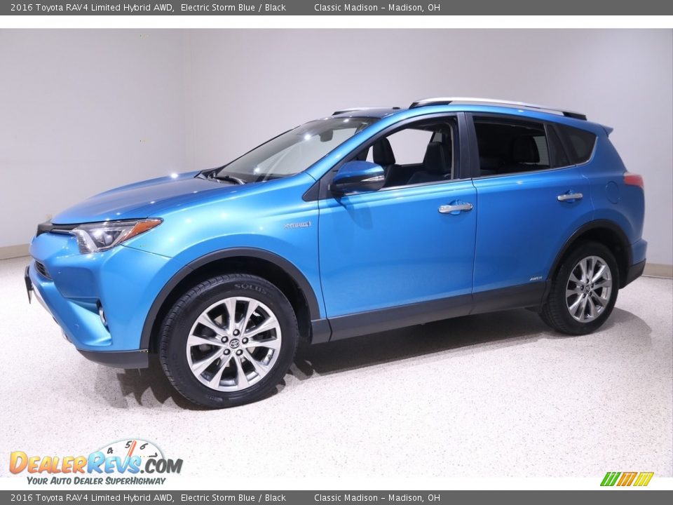 2016 Toyota RAV4 Limited Hybrid AWD Electric Storm Blue / Black Photo #3