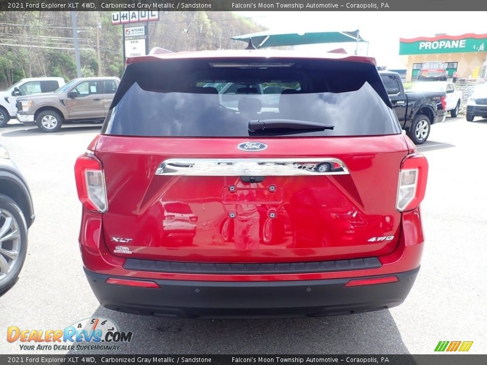 2021 Ford Explorer XLT 4WD Carbonized Gray Metallic / Sandstone Photo #7